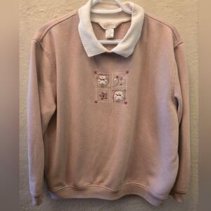 Vintage Northern Reflections Teddy Bear Patchwork Sweatshirt Cottagecore Peter P